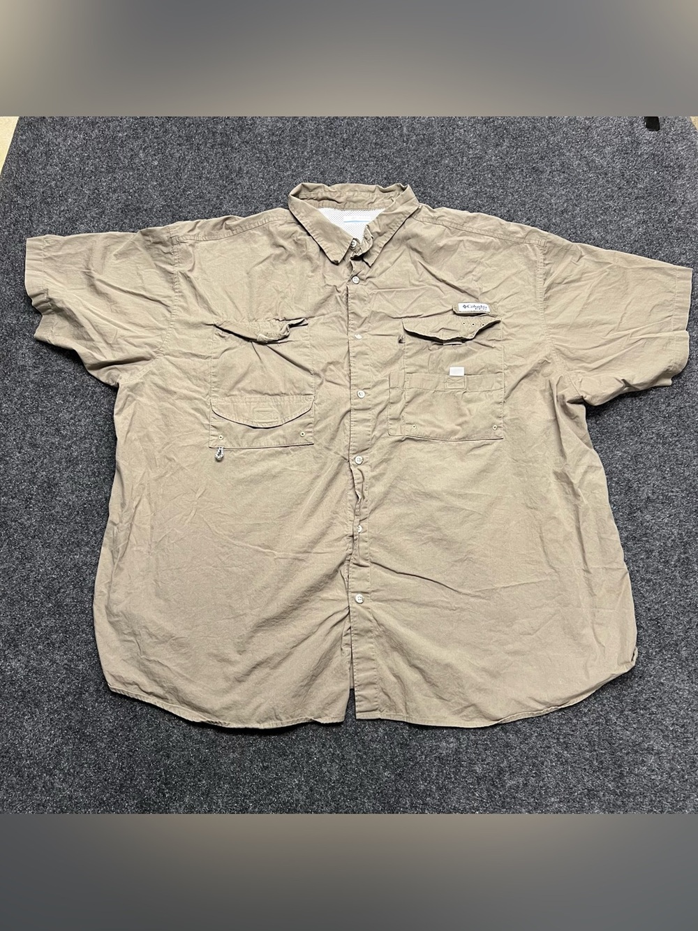 Columbia PFG Olive Green Vented Fishing Shirt Men’s 4XLT Big Tall Outdoor